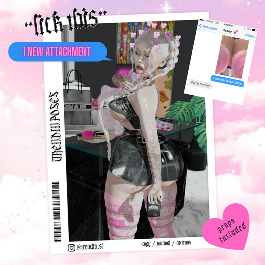 TRENDIN - Lick This Pose Plus Props