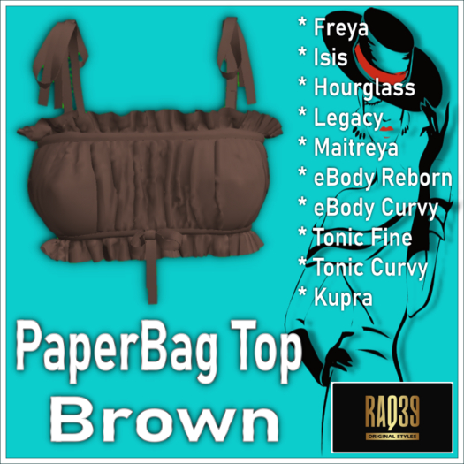 [R39] Paperbag Top-Brown