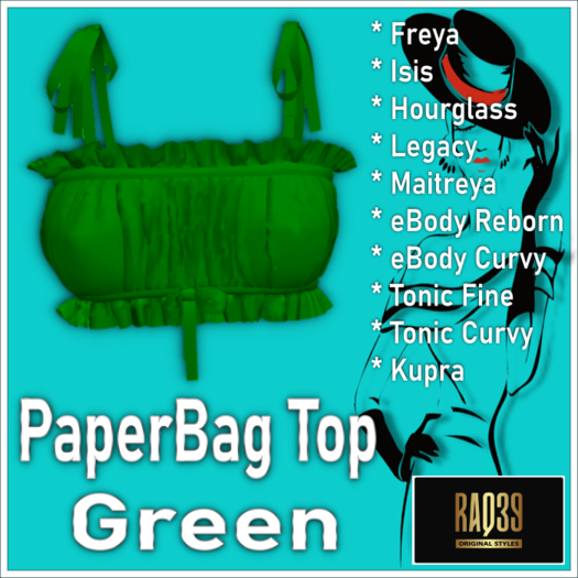 [R39] Paperbag Top-Green