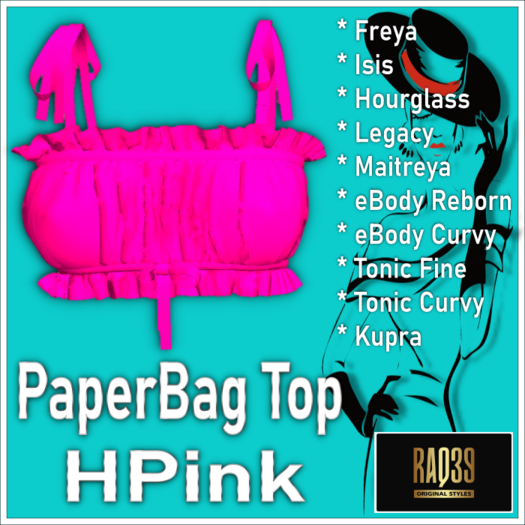 [R39] Paperbag Top-HPink