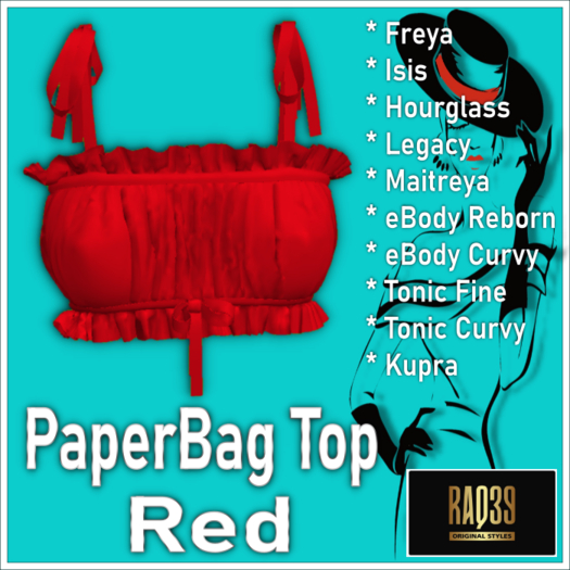 [R39] Paperbag Top-Red