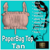 [R39] Paperbag Top-Tan