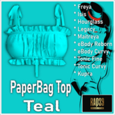 [R39] Paperbag Top-Teal