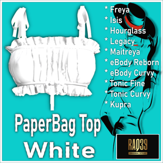 [R39] Paperbag Top-White
