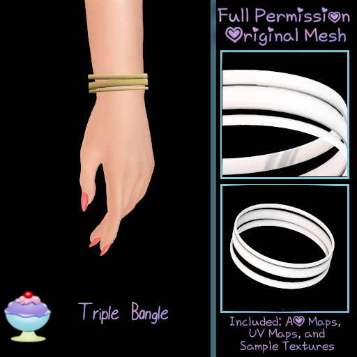 [Sherbert] Full Perm Triple Bangle (ADD)