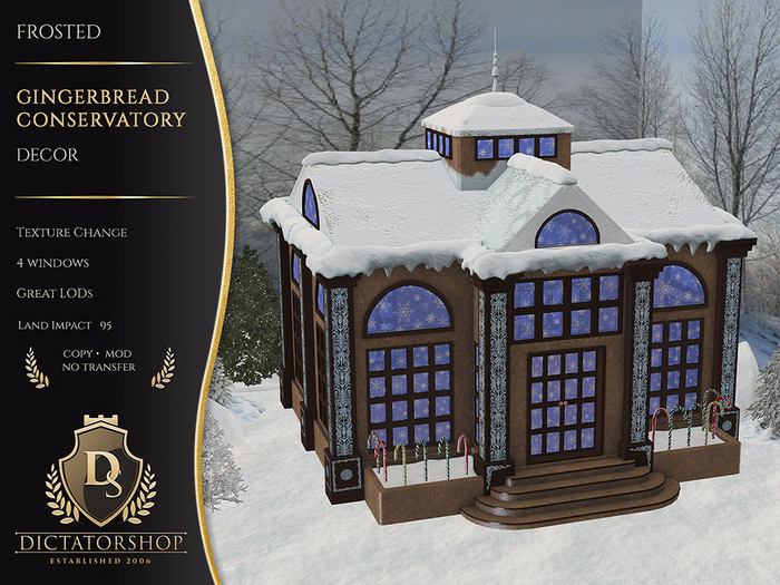 [Ds] Frosted - Gingerbread Conservatory Decor