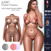 DEMO - LMC Mesh - Hearts Bikini - 2 Piece Lingerie for Maitreya Legacy Kupra Bimbo Freya Hourglass Reborn