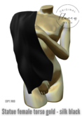 [Flaneur] - Female gold torso silk black