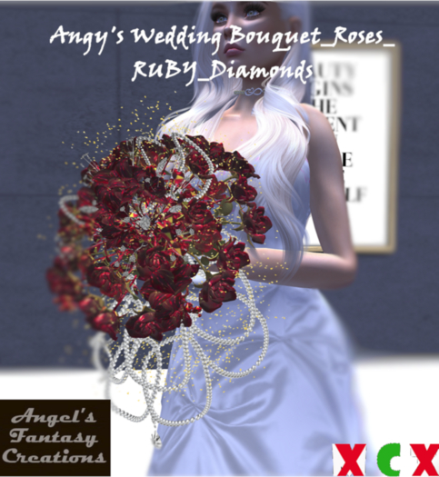 Angy's Wedding Bouquet_Roses_ RUBY_Diamonds DEMO