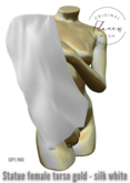 [Flaneur] - Female gold torso silk white