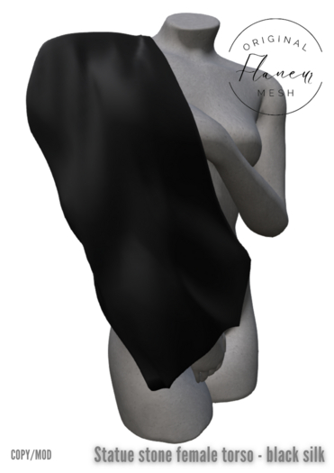[Flaneur] - Female stone torso silk black