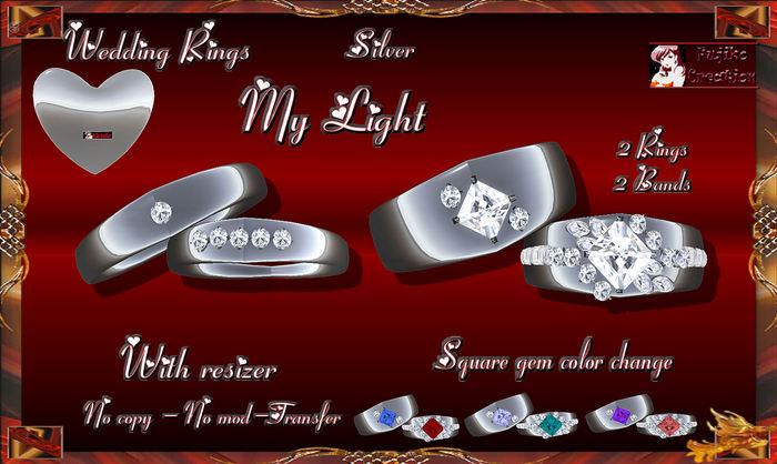 FC - wedding rings - " My light Silver "