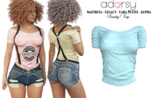 adorsy - Joudy Top Light Blue - Maitreya/Legacy/Petite/Kupra