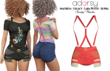 adorsy - Joudy Shorts Red - Maitreya/Legacy/Petite/Kupra
