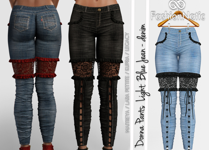 Donna Pants Light Blue Jeans - Denim - Maitreya Lara, Lara Petite, Kupra Original, Legacy - FashionNatic