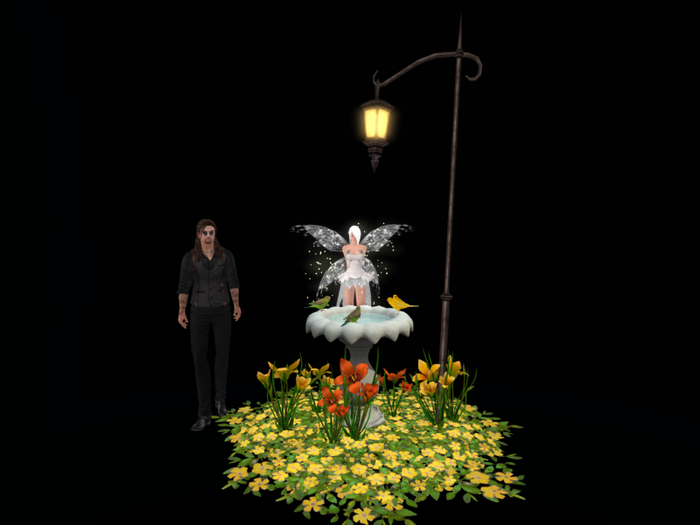 MC Bird Bath Tiny Garden Scene