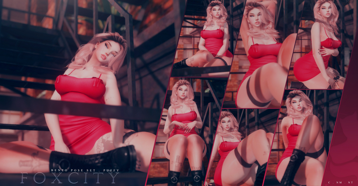 FOXCITY. Puffy Bento Pose Set