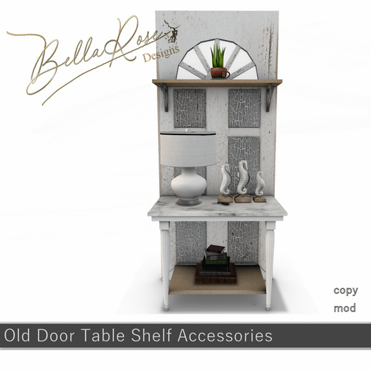 [BR] Old Door Table Shelf Accessories