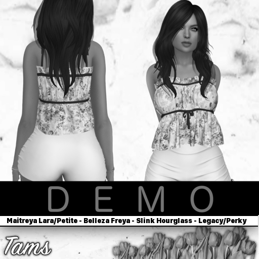 DEMO - Tams - Ruffle Top and Shorts - Cyan