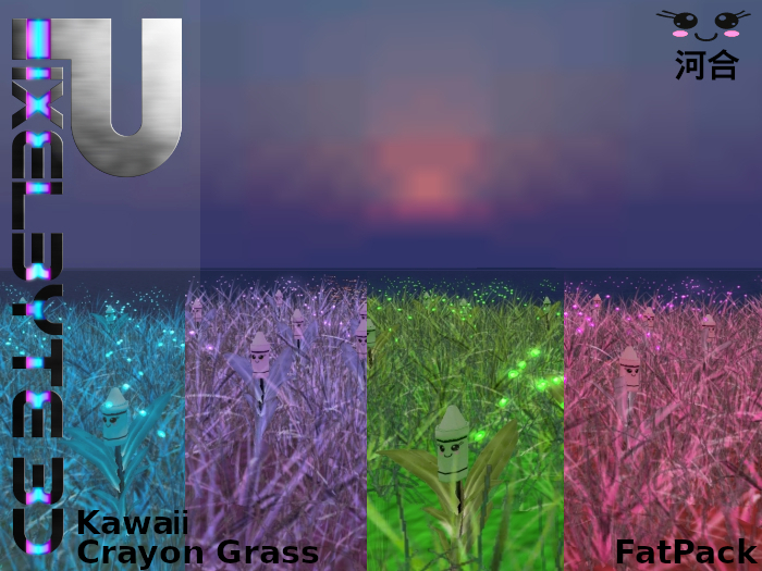 Pixelbyte3D-Kawaii Crayon Grass (FatPack)
