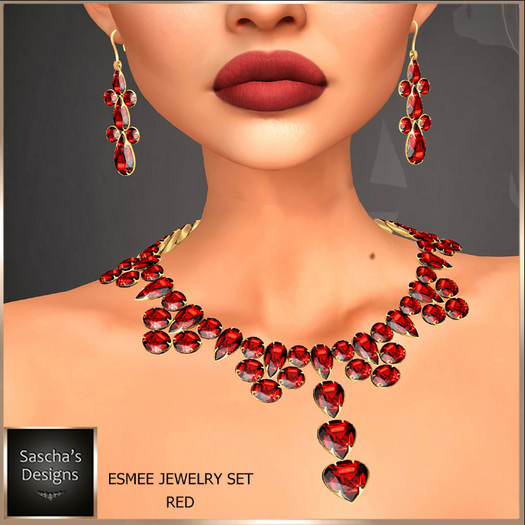 SAS - Esmee Red Jewelry Set