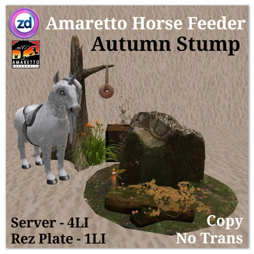 *ZD* Amaretto Horse Feeder - Autumn Stump