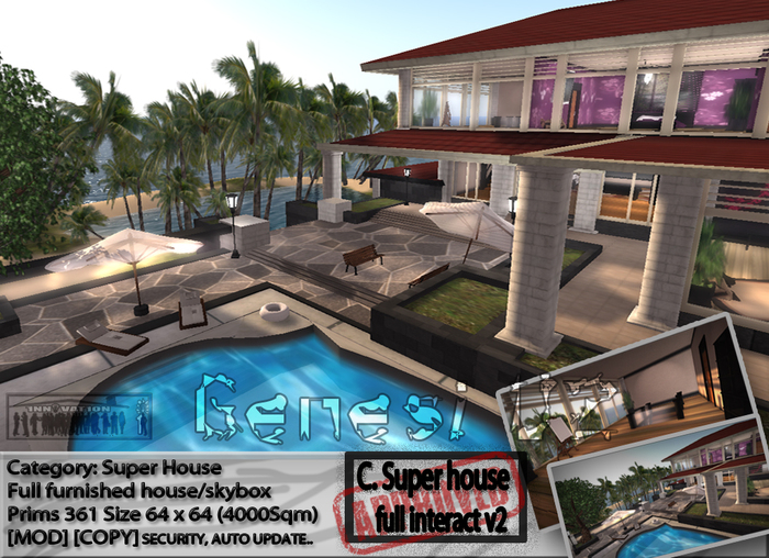 GENESI V2 -  Full furnished and interactive house - skybox 1NNOVAT1ON Design home.