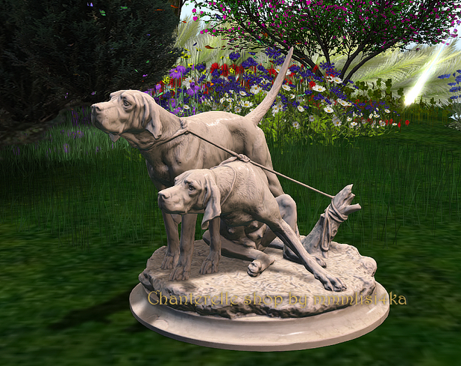 Animal Sculptures Gacha 2 Two Tethered Hounds 