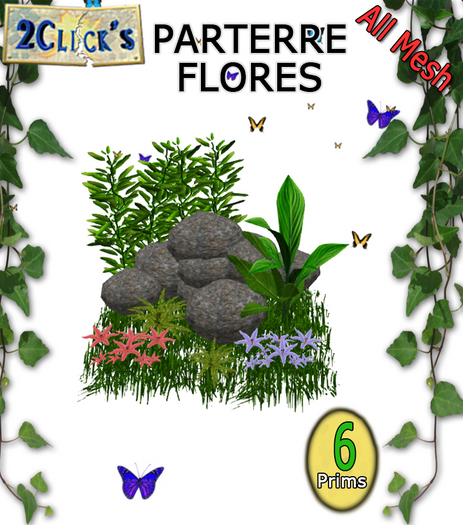 VT PARTERRE FLORES Y MARIPOSAS