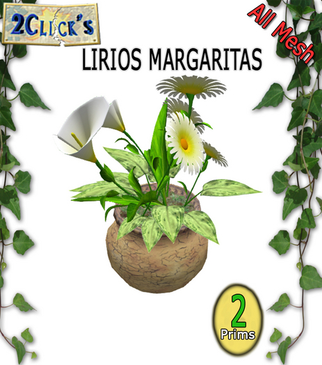 VT MACETA MARGARITAS LIRIOS
