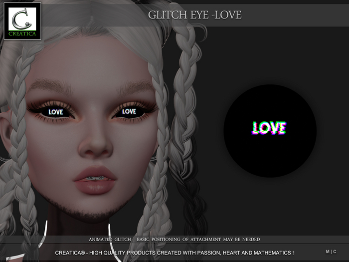 Animated Glitch Eye -love- by CREATiCA