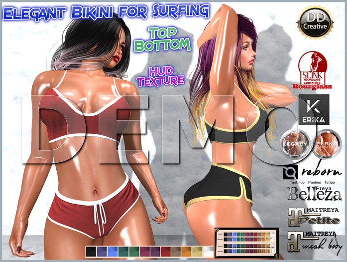 ☾ⅅⅅ☽ ◉  Elegant Bikini for Surfing ◉ DEMO