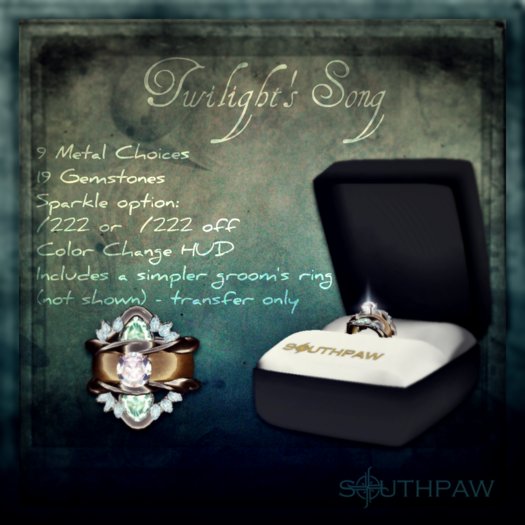 Twilight's Song - Couples Wedding Rings 2 for 1 deal