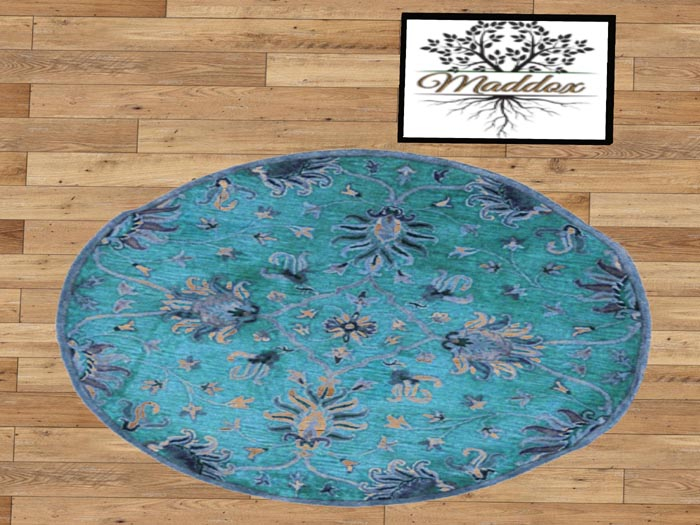 Maddox- round rug - Turquise oriental