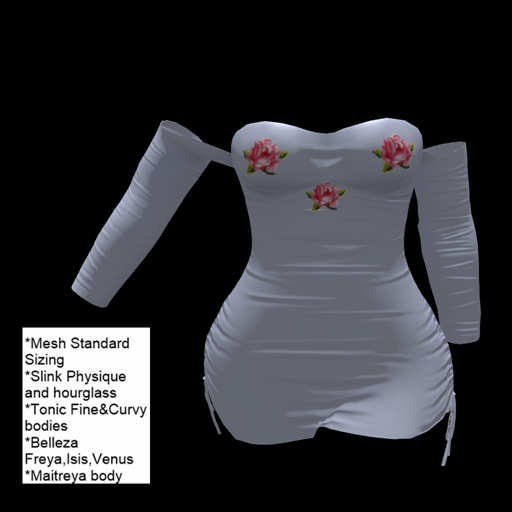 Bare shoulders HLilac Roses 1