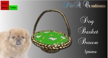 **P&A Creations Dog Carrier Basket Brown**