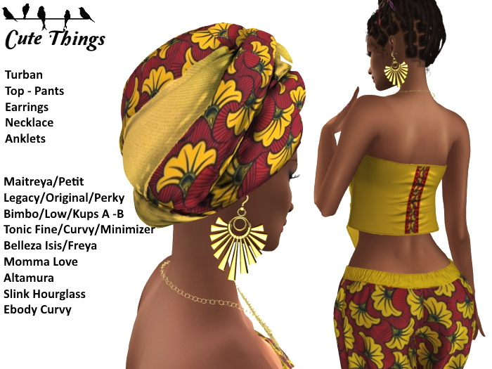 [CT]Tribal Maya Jellow/Red Maitreya - Petit- Kupra - Legacy - Hourglass - Freya - Tonic - Ebody - Altamura - Momma Love 