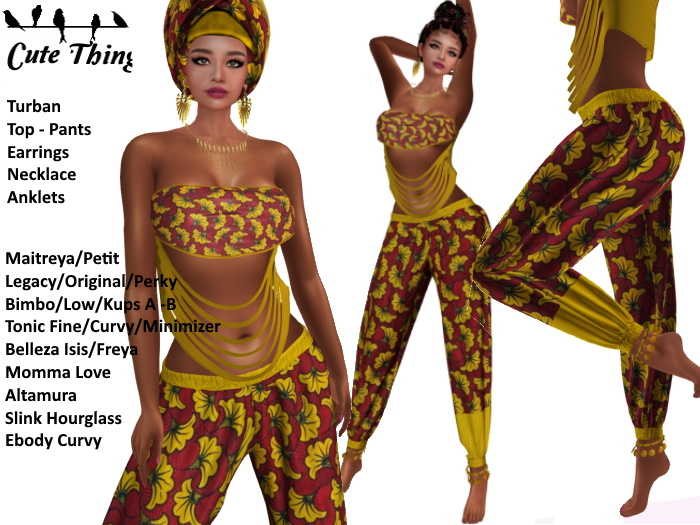 [CT] Tribal Maya JellowRed - Maitreya - Petit- Kupra - Legacy - Hourglass - Freya - Ebody - Altamura - Momma Love - DEMO