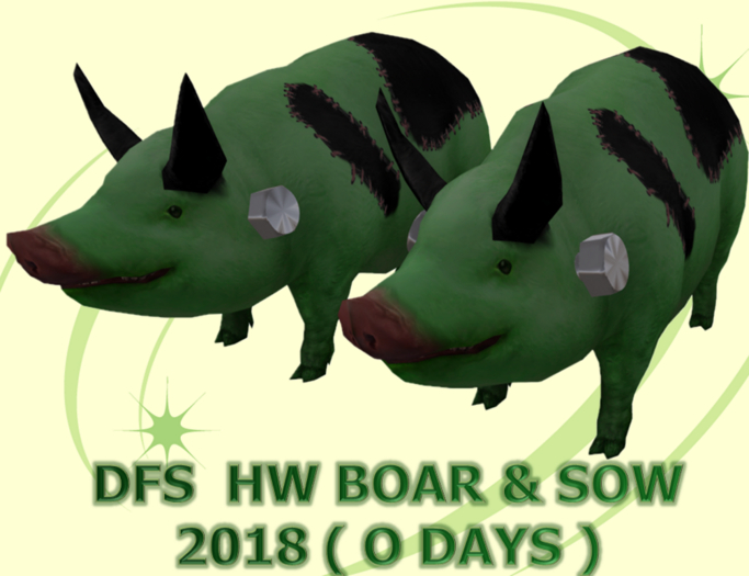 DFS  HW BOAR & SOW 2018 ( O DAYS ) ULTRA RARE