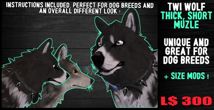 {WD} TWI WOLF SHORT THICK MUZZLE HEAD REPLACER