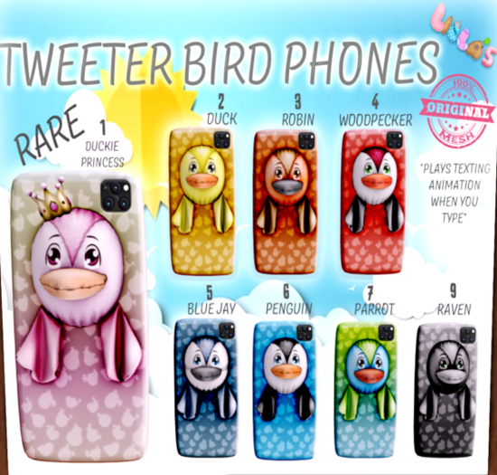 Lilla's Tweeter Birds Woodpecker  04 Lilla's Tweeter Birds Woodpecker Phone with text animation 
