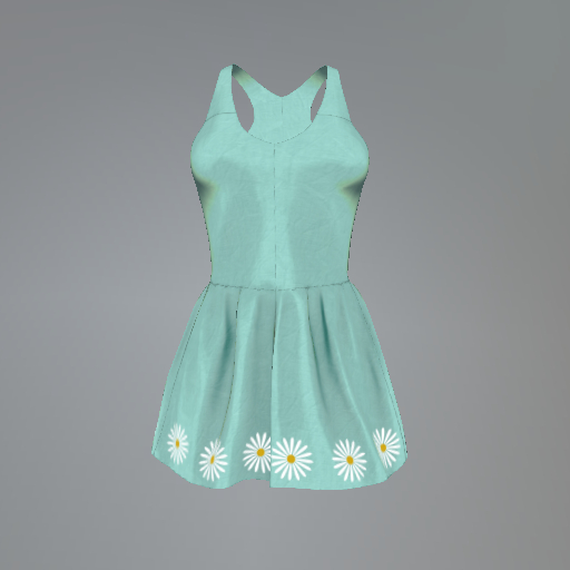 Green Daisy Chain Slink Dress