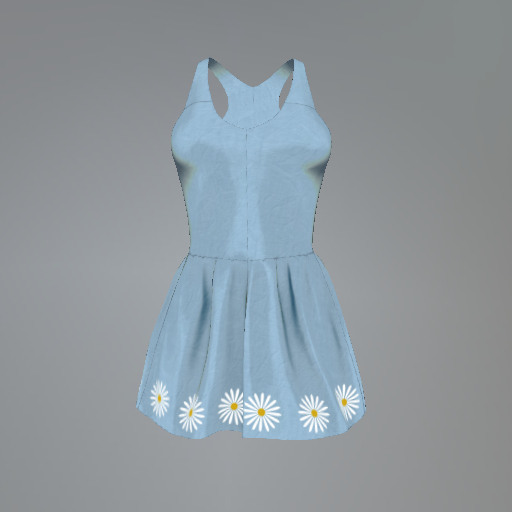 Blue Daisy Chain Slink Dress