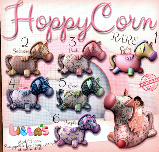 Lilla's HoppyCorn RARE 01 Lilla's HoppyCorn (K) Color Block RARE Lilla's HoppyCorn Color Block RARE Kids Version RARE