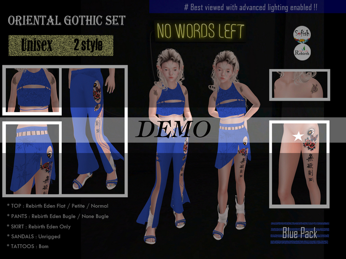 **SF*DEMO // Oriental Gothic Set // Blue