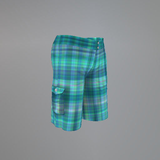 Aqua Plaid Belleza Shorts