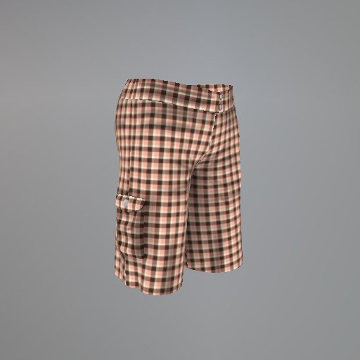 Beige Plaid Belleza Shorts