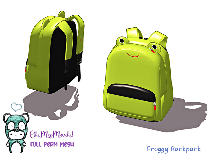 OhMyMesh! Froggy Backpack - Full Perm Mesh