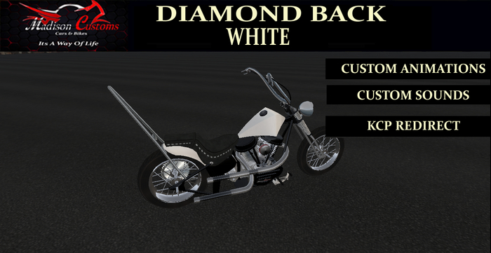 free Diamond Back White Madison Customs