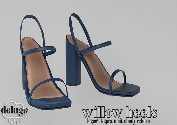deluge . willow heels - R.BLU  [bxd]